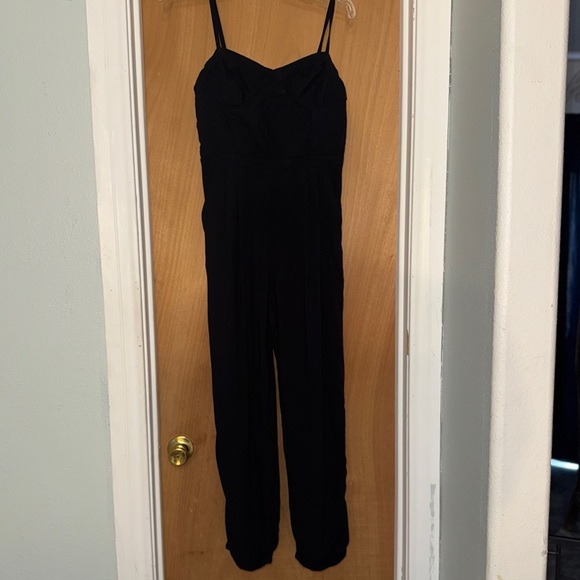American Eagle Outfitters Pants - American Eagle Women’s Jumpsuit, Black, Corset Look Top, Viscose, Pants, Sz 10